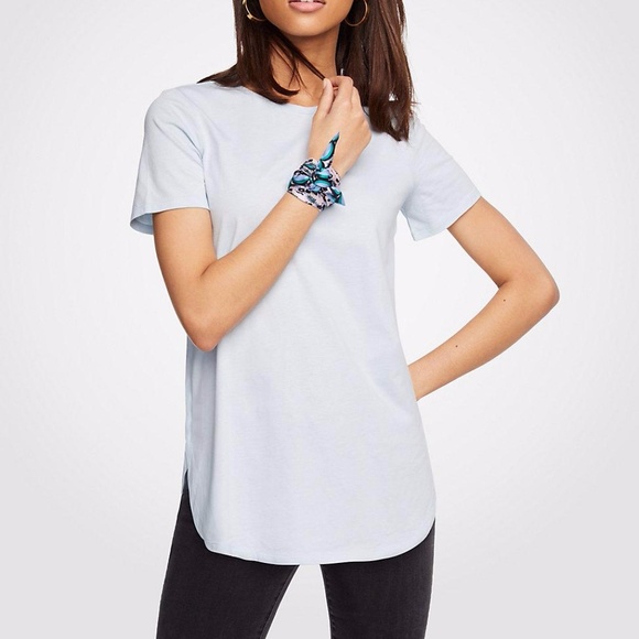 Ann Taylor Tops - Ann Taylor Pale Blue Tunic Tee Shirt Small